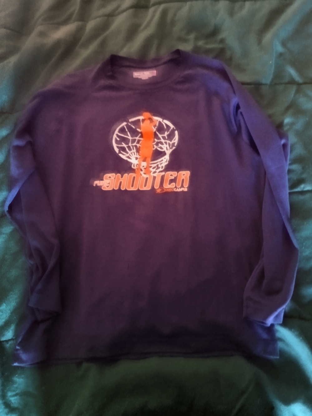 Purple 'Shooter' Basketball Graphic Long Sleeve Tee